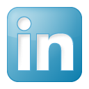 social linkedin box blue 128